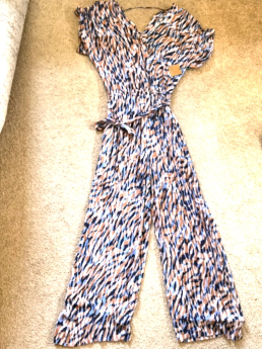 River + Sky Ines Jumpsuit In Tiger Blue - Picture 5 of 12